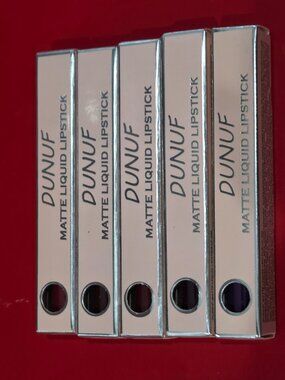 Dunuf Matte Liquid Lipstick 5 Colors #21-25 Berry Red Wine Purple Shades -NEW